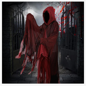 Capa con capucha para decoración de Halloween, disfraz de cosplay para adultos, tela desgastada, disfraz de fantasma de terror, fiesta de disfraces, juego de rol - Product Image 4