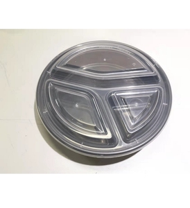 HACAMY - Recipientes de Plástico PP Desechables de 3 Compartimentos con Tapas Herméticas para Control de Porciones, Dieta Fitness y Preparación de Comidas - Product Image 1