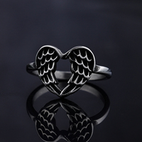 Mode Acier Inoxydable Gothique Bijoux Vintage Punk Papillon Champignon Coeur Forme Crâne Unique Gothique Anneau Femmes Mix Lot