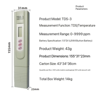 Nouveau testeur numérique de qualité de l'eau, pH-mètre 3 en 1 TDS/EC/Temp pour piscines, eau potable, aquariums