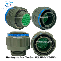 Conector Circular D38999/26WD19PA J599/26WD19PA de 19 Pines, Enchufe Estándar de la Serie GJB599B MIL-DTL-38999, Aviación Huadesapce CZL