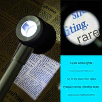 45x Magnification, clear Handheld Jewelry Viewing with 3 LED Strip Scales for Outdoor Use.