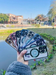 Mềm TPU Magnetic chống sốc sang trọng trường hợp đối với S24 S25 mạ điện nữ tính điện thoại Cove cho 17 16 15 14 Pro Max - Product Image 4