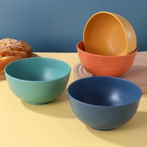 4PCS Safe BPA Free Eco Friendly Big Eating <b>Bowls</b> Unbreakable Large <b>Cereal</b> Wheat <b>Straw</b> <b>Bowls</b> Set - Product Image 4