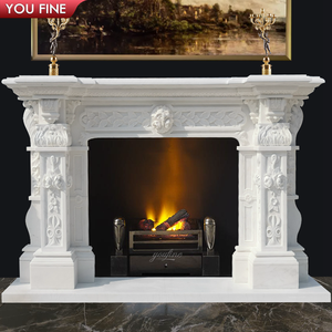 Grande cheminée en marbre sculpté <span class=keywords><strong>Louis</strong></span> personnalisée - Product Image 6