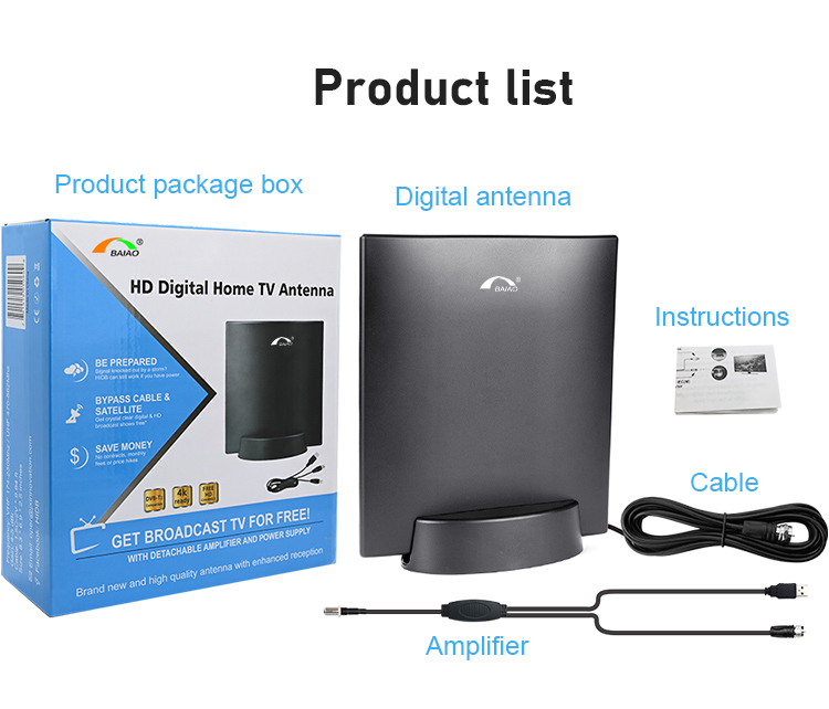 OEM 5 - 30DBi HD Digital Amplifier Antenna / Indoor TV Antenna