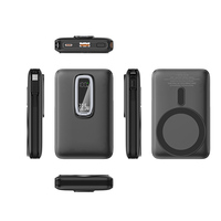 Batterie externe Wesdar 10000mAh avec chargeur sans fil et chargeur de montre, écran numérique, câble intégré