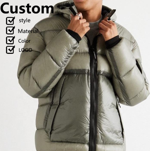 Veste de sport oversize pour homme, veste matelassée épaisse en duvet, veste d'hiver en laine à col montant avec fermeture éclair - Product Image 1