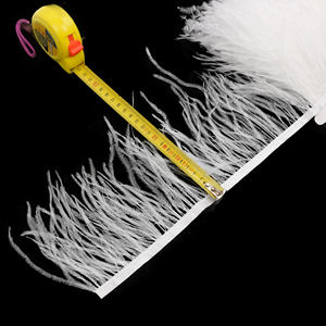 <span class=keywords><strong>Plumes</strong></span> d'autruche <span class=keywords><strong>blanches</strong></span>, nouveau, <span class=keywords><strong>lot</strong></span> <span class=keywords><strong>de</strong></span> 10 mètres <span class=keywords><strong>de</strong></span> large, 10 à 15cm <span class=keywords><strong>de</strong></span> diamètre, livraison gratuite - Product Image 2