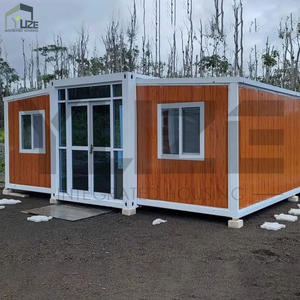 Casa Contenedor Expandible Prefabricada de Diseño Moderno de 20 pies con Puerta de Vidrio para Vivienda Temporal - Product Image 1