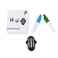 Kit de Marquage de Ligne pour Balle de Golf Premium – Outil d'Alignement à 3 Lignes avec Stylos Doubles – Accessoires de Golf Personnalisés