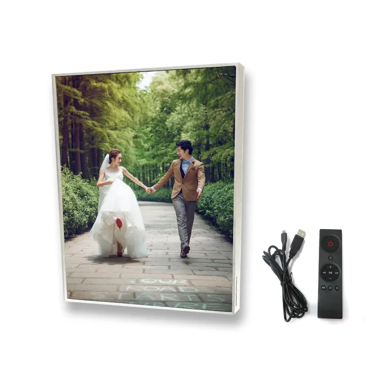 Custom wedding art photos/ famous paintings /photography wall mount flat thin picture frame speaker outdoor wireless speakers