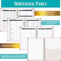 Exclusivo Cuaderno de Notas en Inglés para Ventas Transfronterizas 2026-2027, Serie A, Calendario A5, Planificador Semanal, Registro de Trabajo, Agenda, Regalo