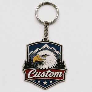 Porte-clés personnalisés en gros de haute qualité, motif aigle, figurines d'oiseaux, animaux sauvages, design totem national, souvenir - Product Image 2