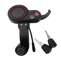 ZQ-100 LCD affichage accélérateur compteur 6PIN interrupteur avec clé de verrouillage de porte électrique pour Scooter électrique tableau de bord accessoires noir