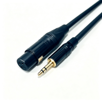 Câble audio équilibré 3,5 mm mâle vers XLR femelle, 3,5 XLR mâle vers femelle, trois conducteurs, gaine PVC pour projecteur, caméra, haut-parleur