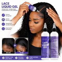 Gel adhésif liquide pour perruques à tenue forte, étanche et invisible, pour l'installation d'extensions capillaires, marque privée, OEM