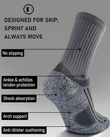 Chaussettes de sport rembourrées à compression pour jeunes femmes hommes chaussettes de course à compression pour adultes
