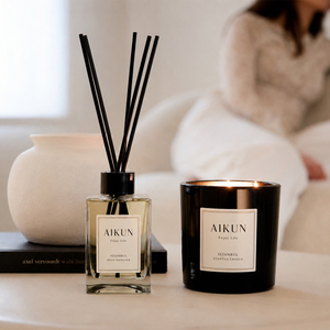 Diffuseur de parfum en verre noir carré longue durée AIKUN Factory pour la maison, les hôtels de luxe, les spas et les centres de bien-être - Product Image 2