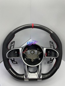 Volant en fibre de carbone pour Mercedes-Benz <span class=keywords><strong>AMG</strong></span> W204 W205 W211 W203 W212 W176 W213 Cla W210 W124 W177 W221 - Product Image 2