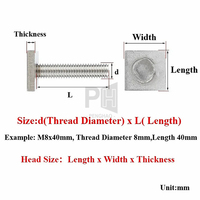 Vis de fixation professionnelles en acier inoxydable 304 pour rail de guidage, boulons en T M6 M8 M10, boulons à tête de marteau rectangulaire, fournitures de quincaillerie OEM