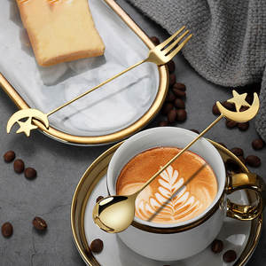 Omra Hajj <span class=keywords><strong>Vaisselle</strong></span> <span class=keywords><strong>Ramadan</strong></span> Crescent Cuillères En Acier Inoxydable Fourchettes Eid Mubarak Étoile Lune Cuillère Fourchette - Product Image 1