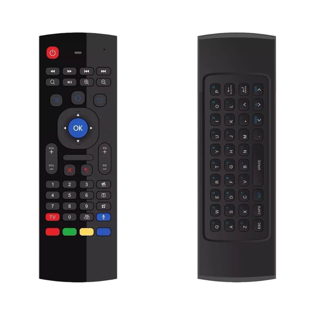 2.4GHz Dual Keyboard Remote Control Air Mouse MX3 Wireless Android TV for Home Use Digital Voice ABS Plastic Material Fixed Code