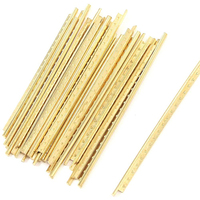 Frettes de frettes en laiton avec fil rond pour guitare, basse, Ukulele, Mandolin, Banjo, vente en gros, 5 pièces