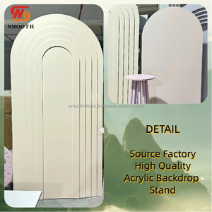 LISSE Design créatif blanc ondulation décors arc tissu toile de fond couvre mariage ondulation courbe toile de fond - Product Image 2