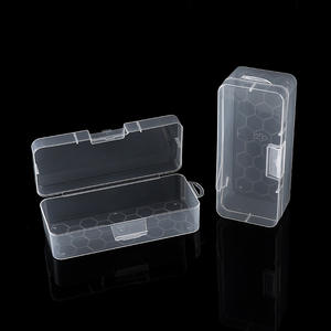 Caja de almacenamiento rectangular transparente de 15,1x6,5x4,6 cm con tapa para organizar piezas de joyería y almacenar artículos pequeños - Product Image 2