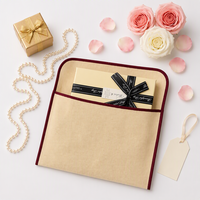 Pochette de rangement pour peigne en toile de coton rose de luxe avec rabat, miroir et logo personnalisé OEM imprimé, idéale pour bijoux et cadeaux