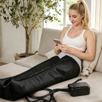 Bottes de récupération électriques portables LEMESY à compression d'air, masseur à pression séquentielle pour améliorer la circulation sanguine et soulager les jambes