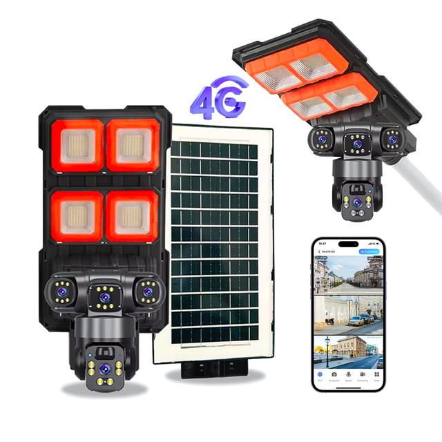 V380PRO 10X Zoom 3 Lens 6MP CMOS 4G LTE Solar Panel Battery IP67 Waterproof Security Camera Two-Way Audio SD Card Wide Angle