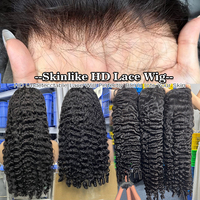 Perruque en cheveux humains bouclés vietnamiens de qualité supérieure, avec dentelle HD 13x6, perruque frontale en dentelle complète pour femmes noires