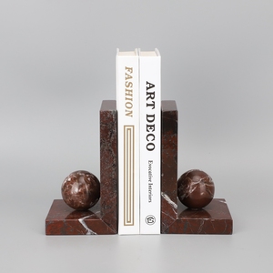 Fermalibri in marmo rosso con finitura affinata <span class=keywords><strong>classico</strong></span> tappo per libri pesanti decorazione Premium della hall dell'hotel - Product Image 3
