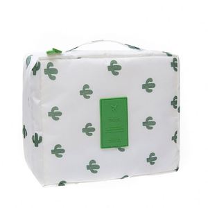 Trousse de Maquillage Portable Personnalisée Double Couche en Oxford avec Fermeture Éclair, Grande Pochette de Voyage Pliable, Sac de Rangement Tendance pour Cosmétiques - Product Image 5