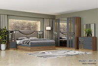Ensemble de chambre à coucher moderne en MDF et bois, lit double king size, mobilier de maison simple et moderne, vente en gros à prix abordable