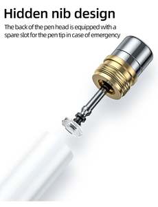 1 Pieza de Repuesto Universal de Punta Metálica para Stylus con Clip para S-Pen Onyx BOOX IFLYTEK IReader LAMY Moaan Guowen Boyue Plateado - Product Image 4