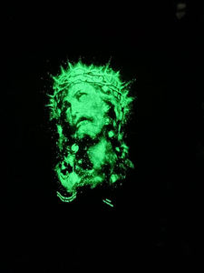 T-shirt Jin Zhi Yuan con cappuccio, logo di Gesù riflettente, tessuto intrecciato, design cromato che si illumina al buio, traspirante, <span class=keywords><strong>abbigliamento</strong></span> hip hop da <span class=keywords><strong>uomo</strong></span> - Product Image 5