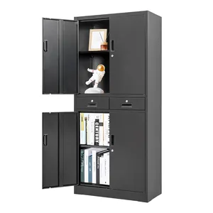 Metal depolama dolabı 4 kapı dosya dolabı 2 çekmeceli 4 kapı çelik dosyalama dolabı ofis mobilyaları ofis dolabı