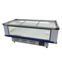 Réfrigérateur réfrigérateur vitrine congélateur porte en verre fenêtre îlot congélateur congélateurs horizontaux profonds réfrigérateur commercial
