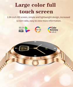Luxury Metal <b>Smart</b> Watch for Women Small Dial 35mm Rose Gold Stainless Steel Strap AMOLED Display Smartwatch with Health Monitor - Product Image 2