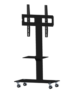 <span class=keywords><strong>Support</strong></span> de télévision sur roulettes en acier inoxydable épais MG, robuste, noir, certifié CE, VESA 600x400, moule privé pour téléviseurs de 32 à 70 pouces - Product Image 2