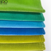 Tissu en velours 100% coton, tissé, à poils coupés, multicolores, poids 460 g/m², très vendu, pour rideaux