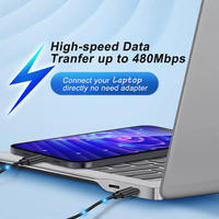 Nuevo Kit de Cables Multifuncional Portátil Mini de 60 Vatios, Caja de Almacenamiento, Carga Rápida de 60 W, Juego de Cables de Datos USB Tipo C 6 en 1