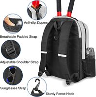 Sac à dos balle étanche de couleur personnalisée sac de pickleball de pagaie de tennis de table de voyage et de sport avec logos