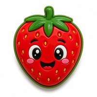 Patch en tissu chenille PVC 3D en forme de cœur de fruit de dessin animé personnalisé avec crochet et boucle pour sacs, vestes et chapeaux d'enfants