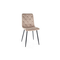 Chaise de salle à manger moderne en velours nordique avec dossier matelassé en losanges, chaise d'appoint de loisirs, pieds en métal, mobilier de salle à manger pour hôtel et usage domestique