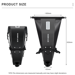 RIDERACE-sacoche de selle de vélo de route étanche 10L pour VTT, grande capacité, pliable, queue arrière, coffre - Product Image 6