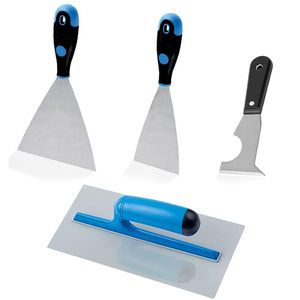 Kit de herramientas de pintor de 4 piezas, espátulas para masilla de 6 cm y 12 cm, raspador de 6 cm, espátula de 28x12 cm para reparación y pintura de paredes - Product Image 1
